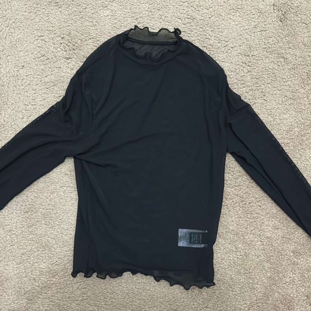 Sheer black top